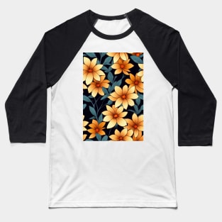 Stylized Beautiful Orange Flowers, for all those who love nature #158 Baseball T-Shirt